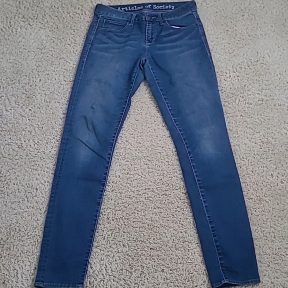Articles of Society Skinny Denim Jeans 28 in Mya Light Blue Wash - Picture 2 of 10